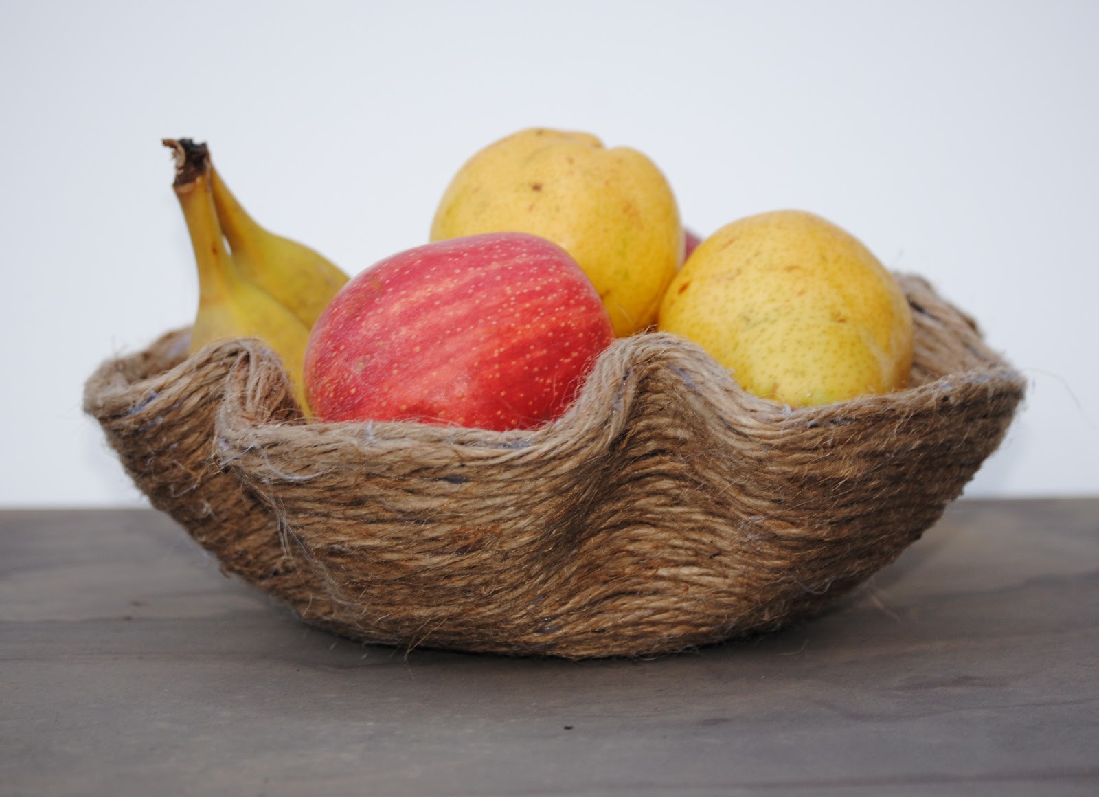 Làm tô đựng trái cây từ dây thừng - Cách 2